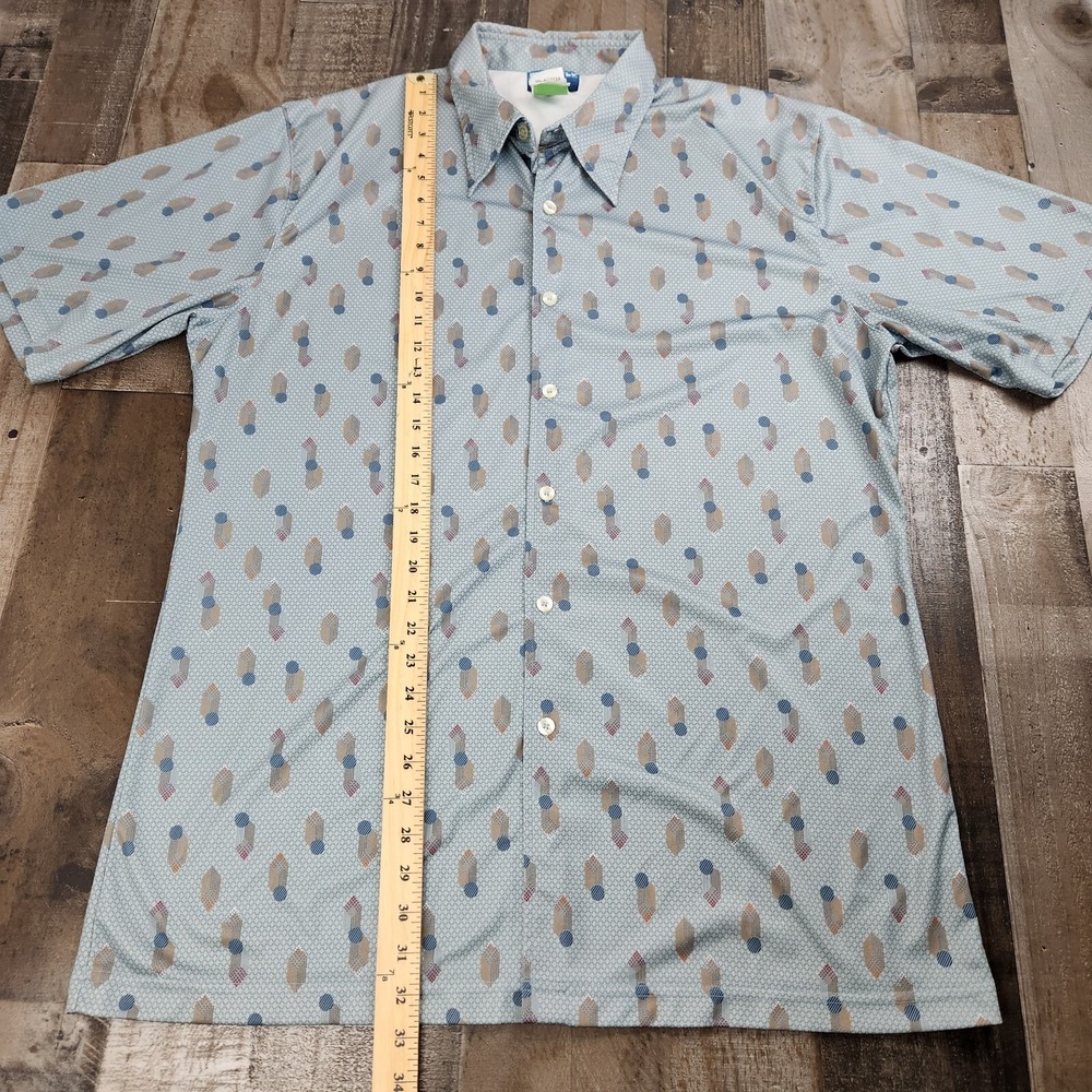 Retro Mens Dragonfly "Disco Series" Size L Retro Pattern‎ Button Down Shirt NWT - Picture 6 of 9